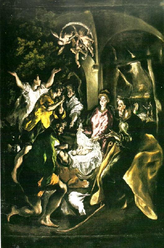 El Greco adoration of the shepherds oil painting image